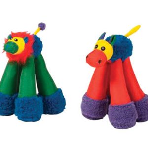 Chomper Assorted Doggy Long Leg Nylon Dog Toy Large 4 pk
