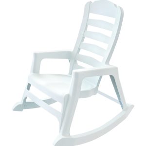 Adams Big Easy White Polypropylene Frame Rocking Chair