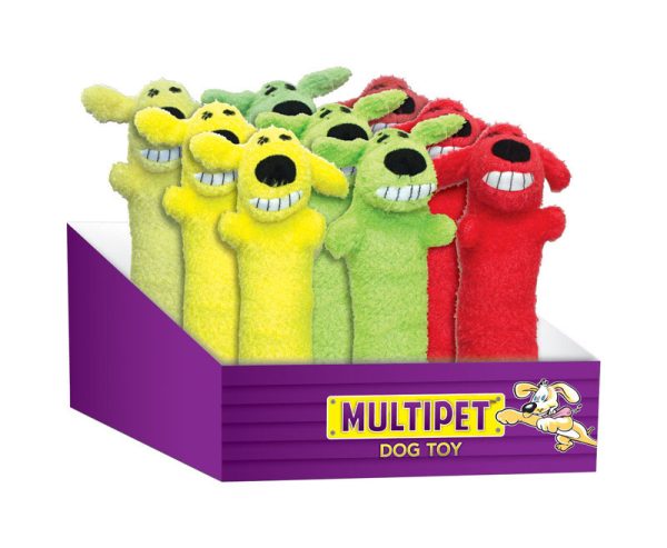 Multipet Loofa Assorted Squeaker Plush Dog Toy Large 1 pk