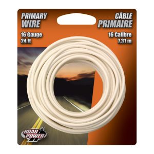 Coleman Cable 24 ft. 16 Ga. Primary Wire White