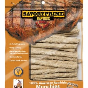 Savory Prime Munchie All Size Dogs Adult Rawhide Sticks Natural 5 in. L 30 pk