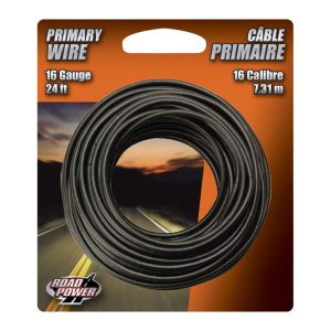 Coleman Cable 24 ft. 16 Ga. Primary Wire Black