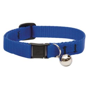 Lupine Pet Basic Solids Blue Blue Nylon Cat Collar