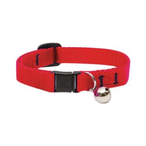 Lupine Pet Basic Solids Red Red Nylon Cat Collar