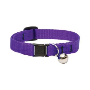 Lupine Pet Basic Solids Purple Purple Nylon Cat Collar