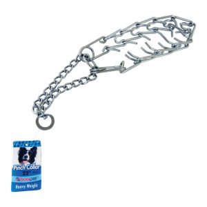 PDQ Silver Chain Dog Pinch Collar Medium/Large