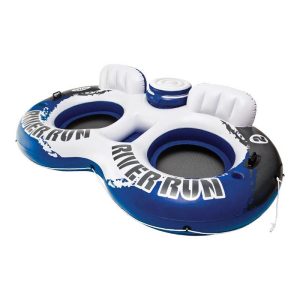 Intex River Run II Blue/White Plastic Inflatable Lounge Double Pool  Float