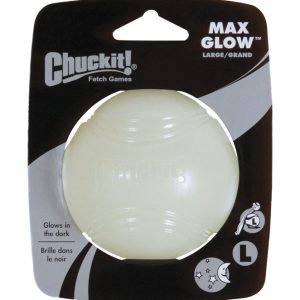 Chuckit! Max Glow White Rubber Dog Toy Large 1 pk