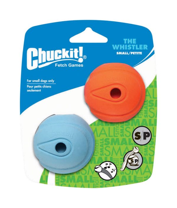 Chuckit! Assorted Whistler Rubber Dog Toy Small 2 pk