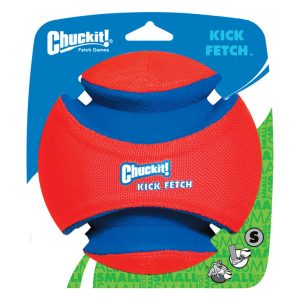 Chuckit! Blue/Orange Kick Fetch Rubber Ball Dog Toy Small 1 pk