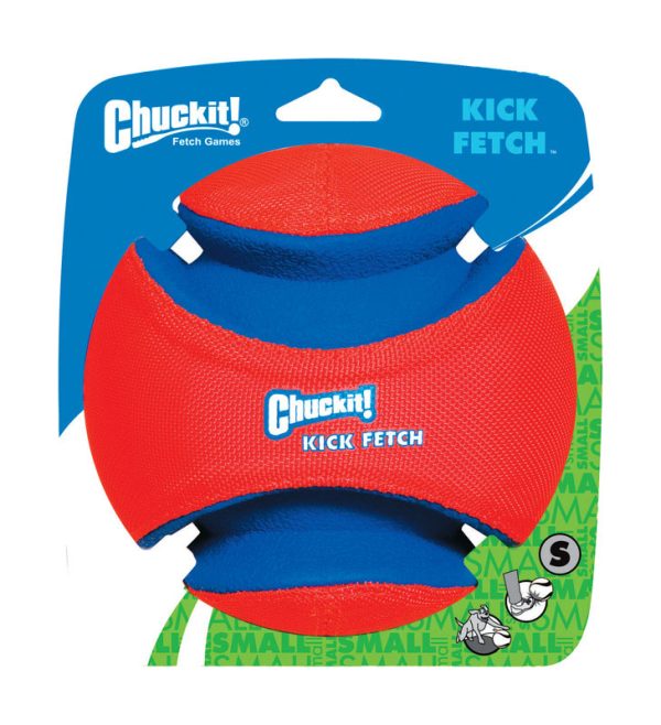 Chuckit! Blue/Orange Kick Fetch Rubber Ball Dog Toy Small 1 pk