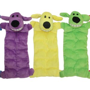 Multipet Assorted Squeaker Mat Plush Dog Toy Small