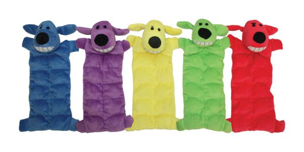 Multipet Assorted Squeaker Mat Plush Dog Toy Small