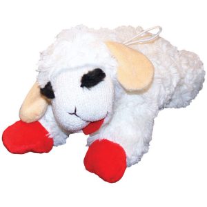 Multipet Lamb Chop Multicolored Plush Dog Toy Large 1 pk