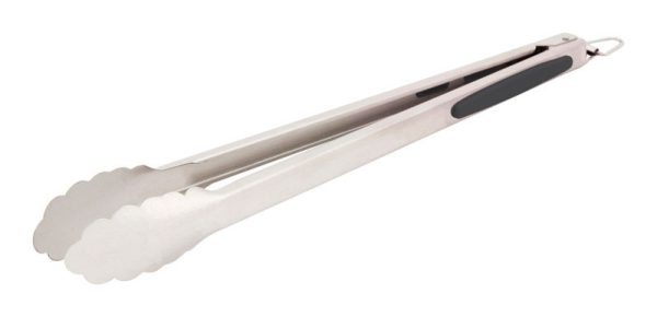 Grill Mark Stainless Steel Black/Silver Grill Tongs 1 pc