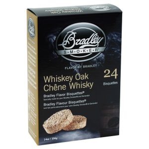 Bradley Smoker All Natural Whiskey Oak All Natural Wood Bisquettes 24 pk