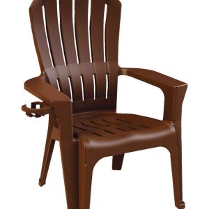 Adams Big Easy Earth Brown Polypropylene Frame Adirondack Chair