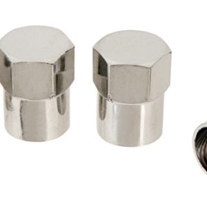 Slime Chrome Tire Valve Caps Silver