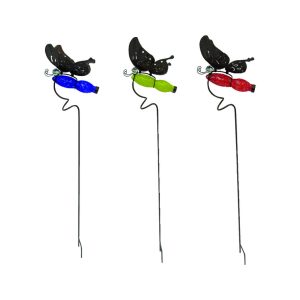 Living Accents Butterfly Glass and Metal 38.2 in. H Outdoor Stake