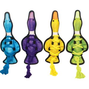 Multipet Assorted Cross-Ropes Duck Nylon Dog Tug Toy Medium