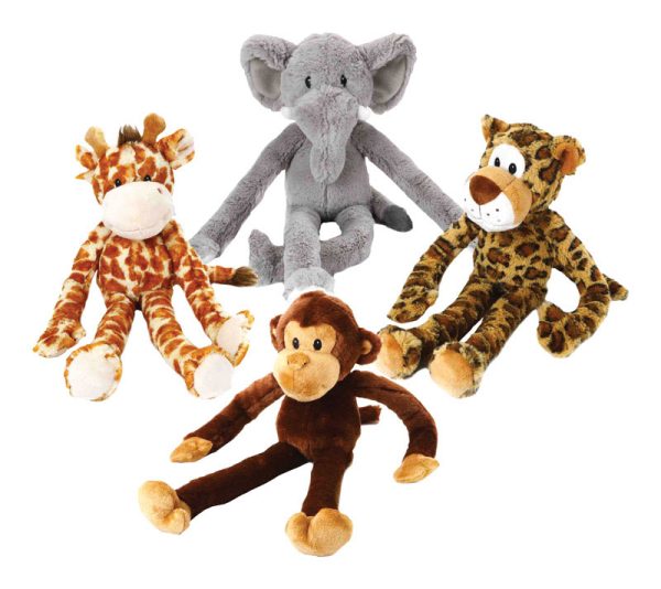 Multipet Assorted Swingin Safari Plush Dog Toy Extra Large