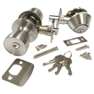 US Hardware RV Knob and Deadbolt Door Lock Set 1 pk