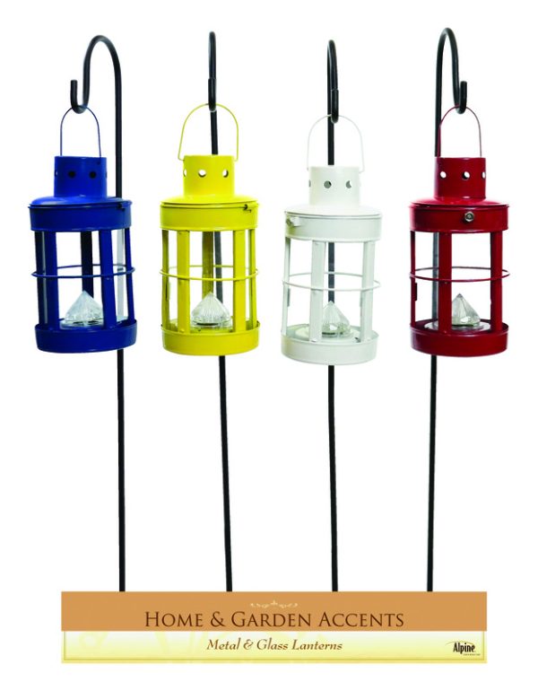 Alpine Glass/Metal Lantern Assorted