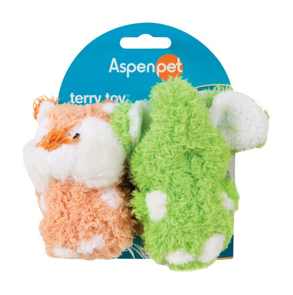 Aspen Pet Multicolored Elephant Plush Squeak Dog Toy Small 1 pk