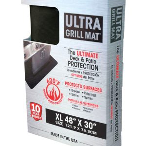 DiversiTech 48 in. L X 30 in. W Black Rubber Under Grill Mat