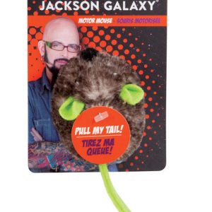 Jackson Galaxy Green/Gray Motor Mouse Plush Cat Toy Small 1 pk