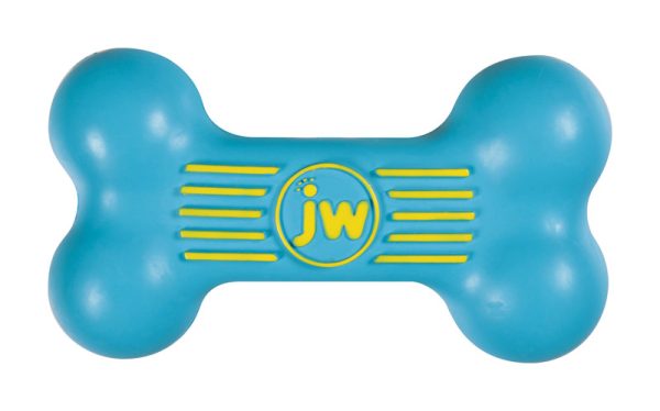 JW Pet iSqueak Assorted Bone Rubber Squeak Dog Toy Medium 1 pk