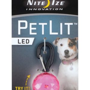 Nite Ize PetLit Pink PetLit Plastic Ball and Collar Light