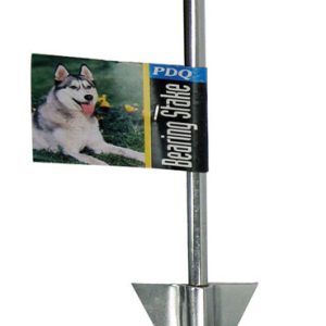 PDQ Silver Tie-Out Stake Metal Dog Tie Out Stake Large