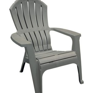 Adams RealComfort Gray Polypropylene Frame Adirondack Chair