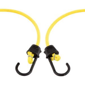 Keeper Black/Yellow Bungee Cord 24 in. L X 0.315 in. 2 pk