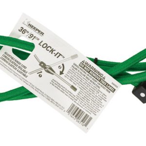 Keeper Lock-It Green Adjustable Bungee Cord 36 in. L X 0.5 in. 1 pk