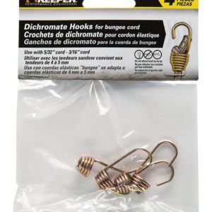 Keeper Gold Bungee Cord Hooks 5/32 in. L X 3/16 in. 4 pk