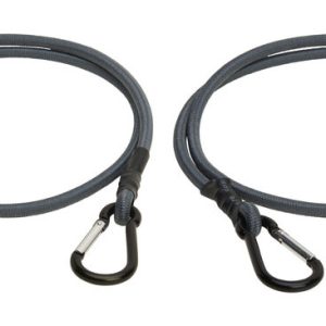 Keeper Gray Carabiner Style Bungee Cord 48 in. L X 0.315 in. 2 pk
