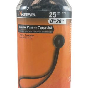 Keeper Black Bungee Ball Cord 8 in. L X 0.315 in. 25 pk