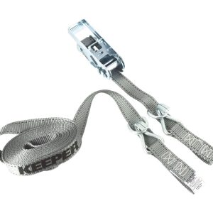 Keeper 1 in. W X 15 ft. L Gray Tie Down w/Ratchet 666 lb 1 pk