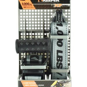 Keeper 1.5 in. W X 14 ft. L Gray Ratchet Tie Down Strap 1000 lb 2 pk