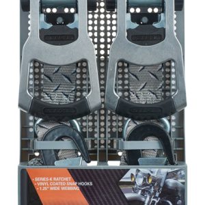 Keeper 1.25 in. W X 8 ft. L Gray Tie Down w/Ratchet 1000 lb 2 pk
