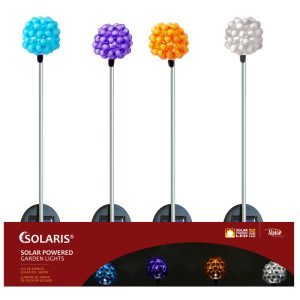 Alpine Assorted Acrylic 33 in. H Beads Solar Garden Stake