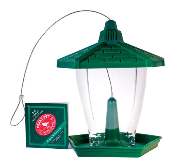 Perky-Pet Wild Bird 1.25 lb Plastic Chalet Bird Feeder