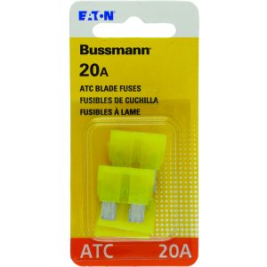 Bussmann 20 amps ATC Yellow Blade Fuse 5 pk