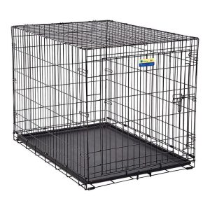 Pet Essentials Steel Dog Crate Black 30 in. H X 28 in. W X 42 in. D