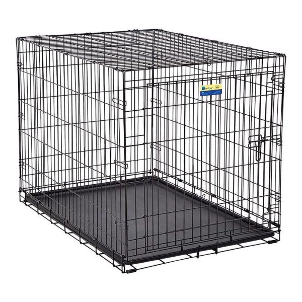 Pet Essentials Steel Dog Crate Black 30 in. H X 28 in. W X 42 in. D