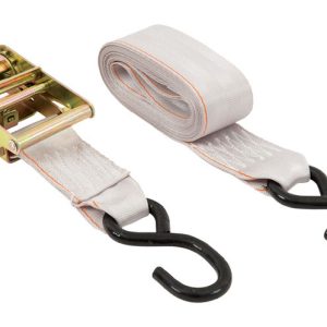 Keeper 2 in. W X 14 ft. L Beige Tie Down w/Ratchet 500 lb 2 pk