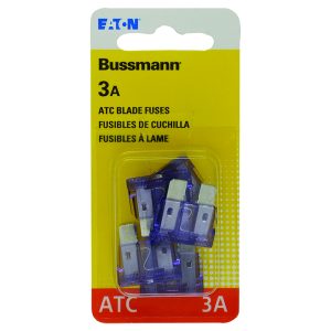 Bussmann 3 amps ATC Purple Blade Fuse 5 pk