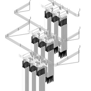 Southern Imperial 1.25 in. H X 22 in. W Silver Organizer Rack Metal